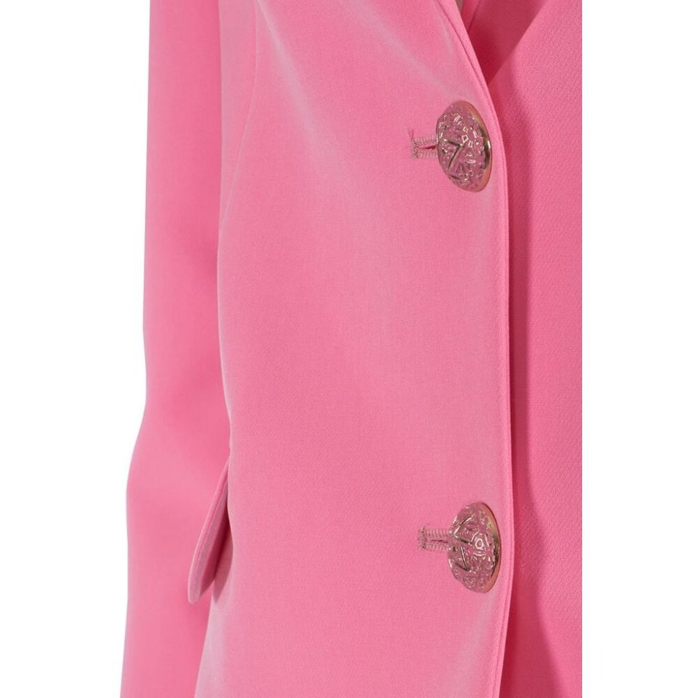 Pink Nylon Classic Jacket with Button Closure - Picture 3 of 3